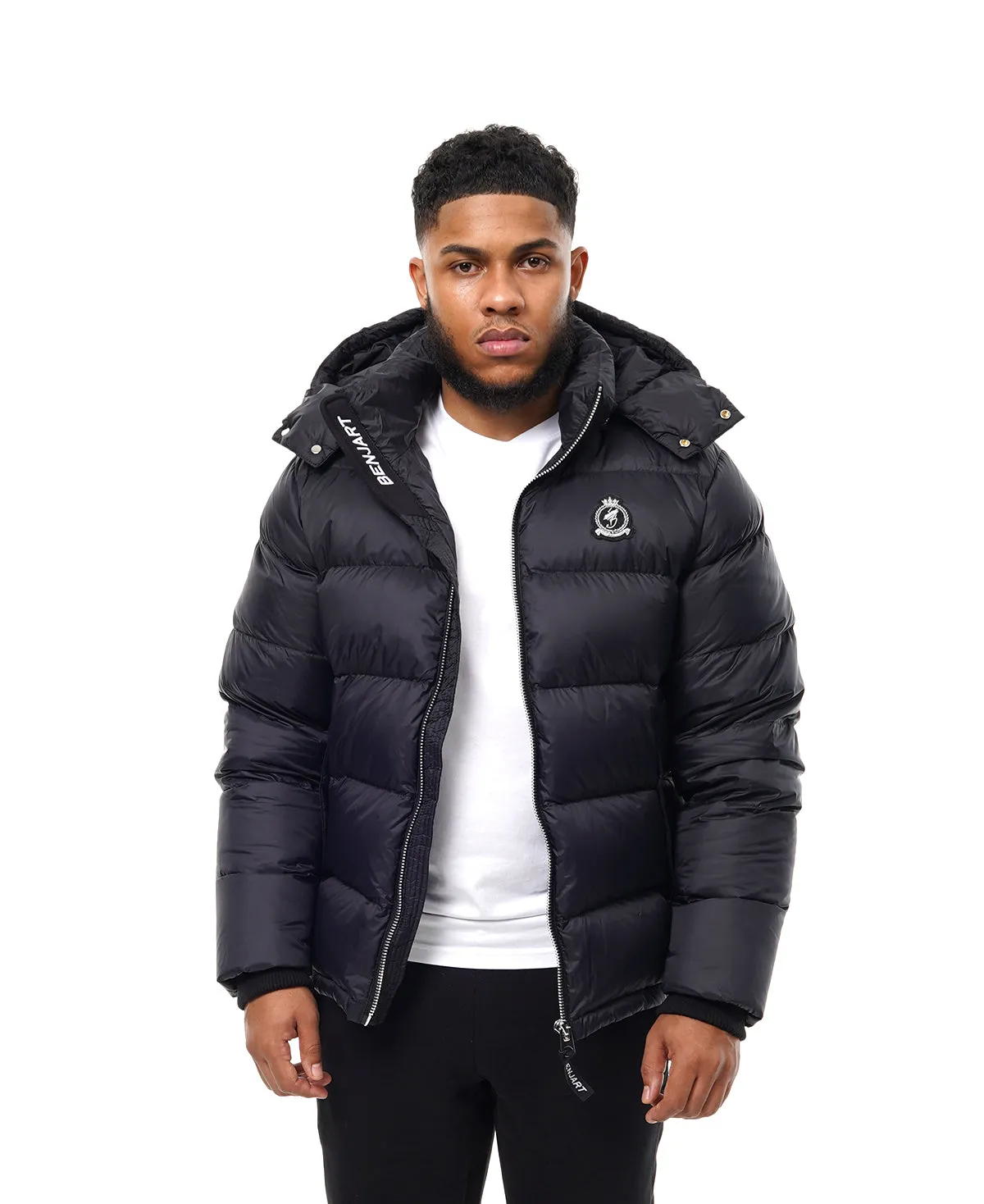 HRH Puffer Chrome Zip - Black