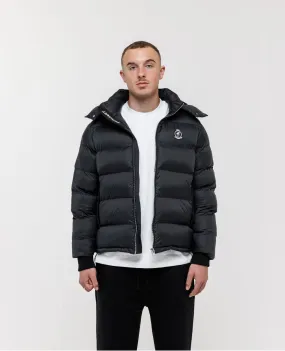 HRH Puffer Chrome Zip - Black