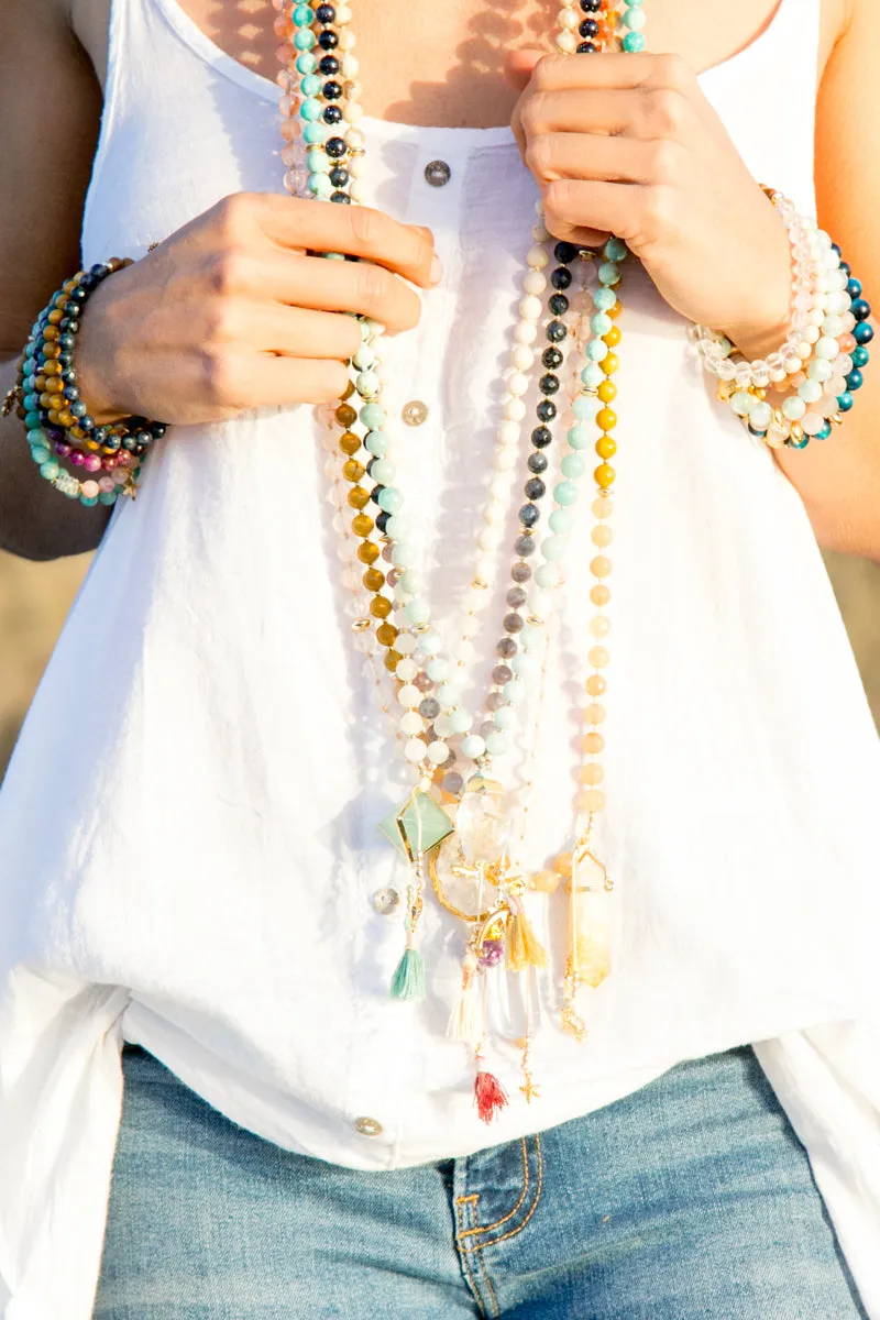 I am Joyful   at Peace Mala Necklace