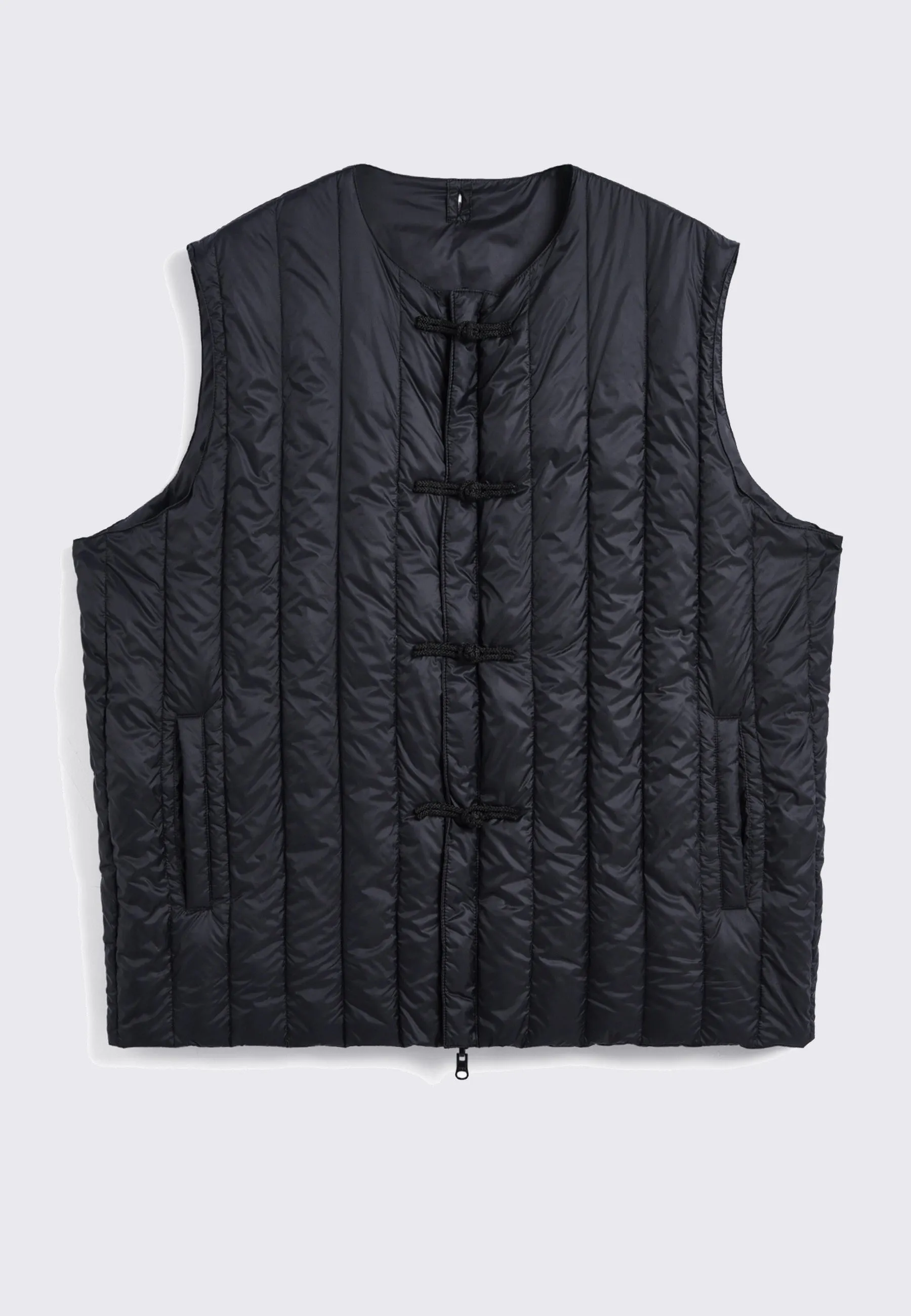 'Japan Special' Reversible Inner Down Vest - Black/Black