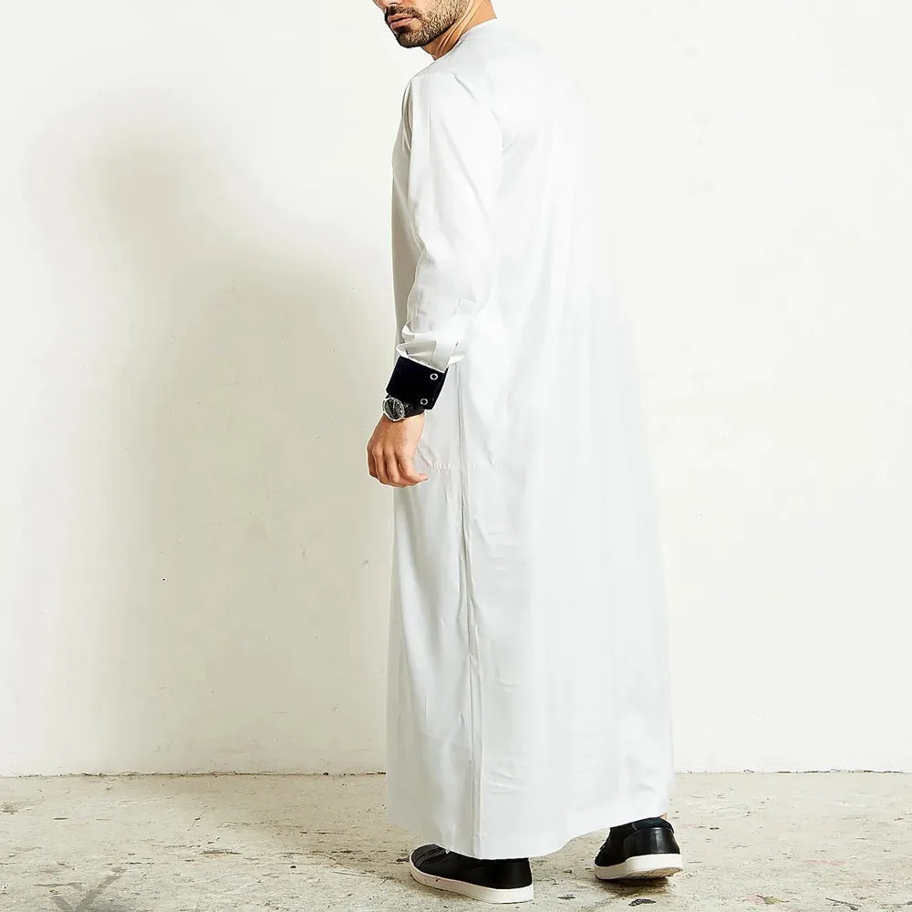 jl12 Foreign trade Muslim long-sleeved embroidered ethnic style Arab robe men's robes  abaya