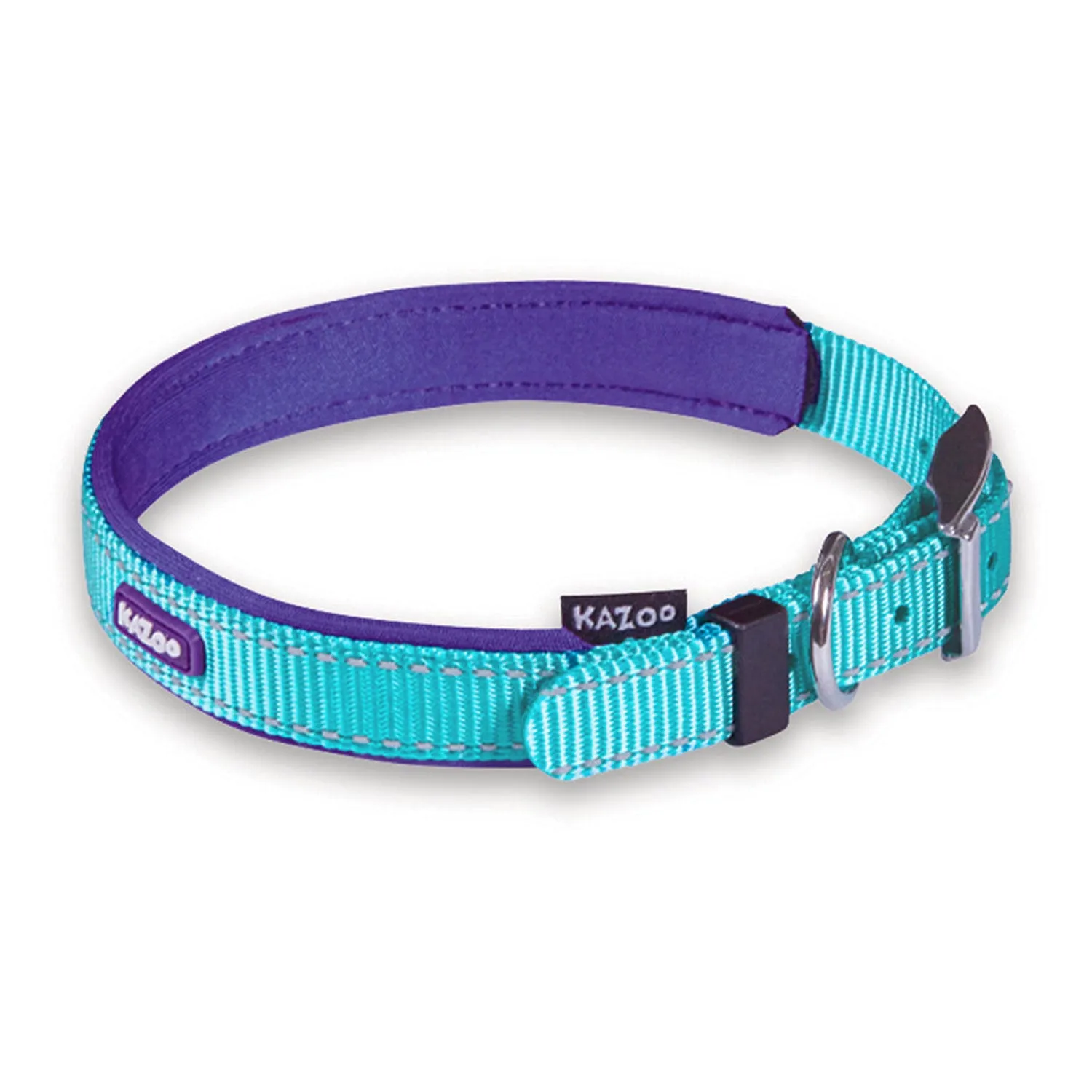 Kazoo Active Dog Collar Aqua & Purple