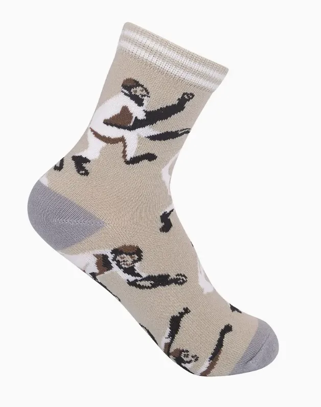 Kids Spider Monkey Crew Sock