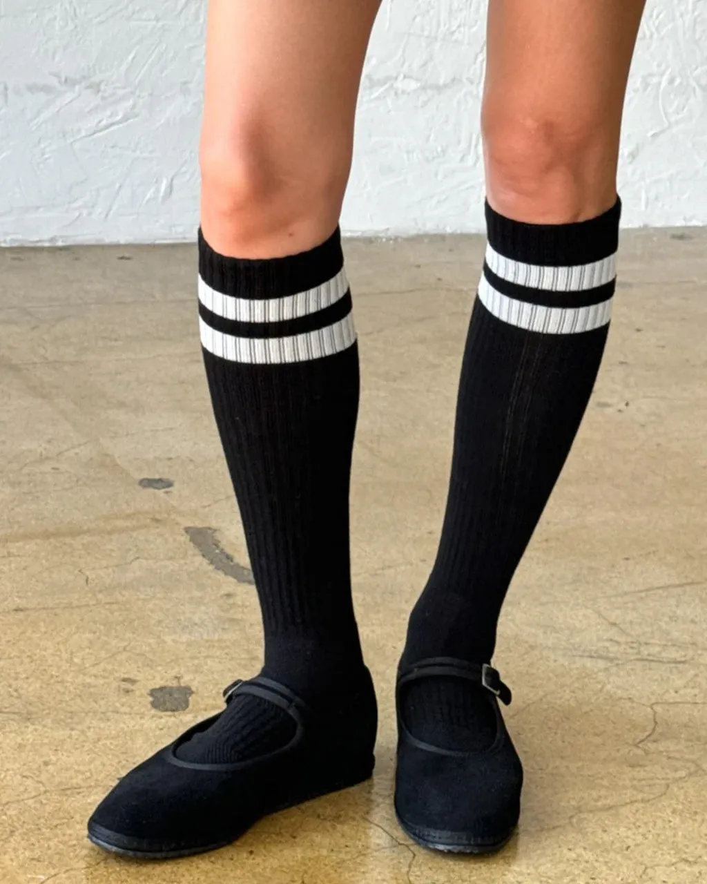 Knee High Boyfriend Socks - Black