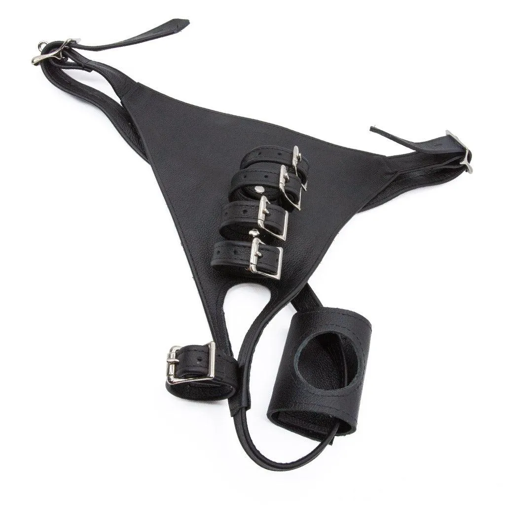 Leather Male Chastity Harness