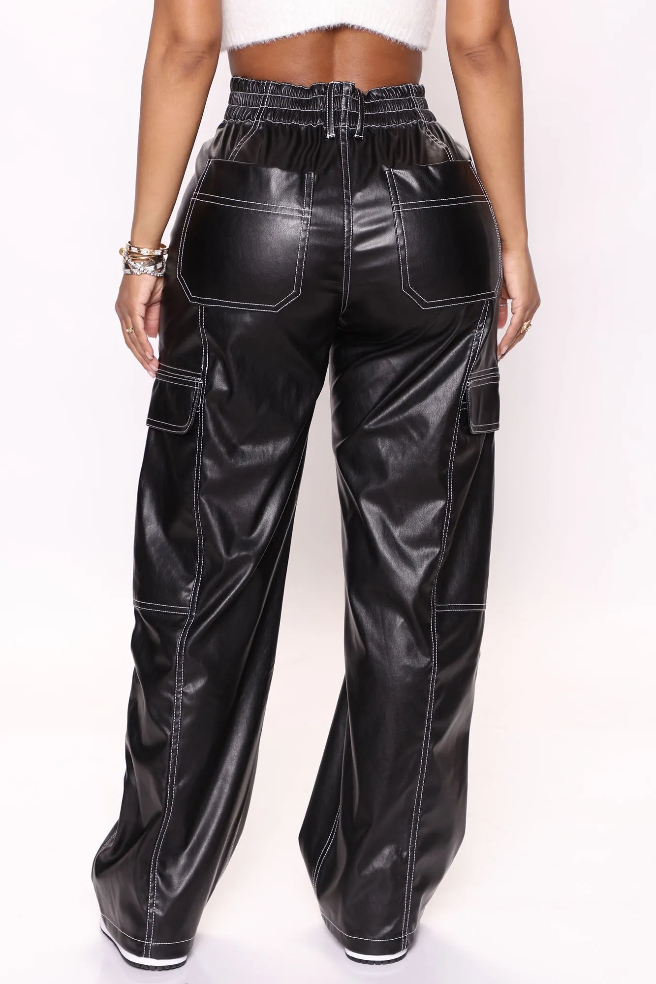 Let's Lose It Faux Leather Pant 30 - Black