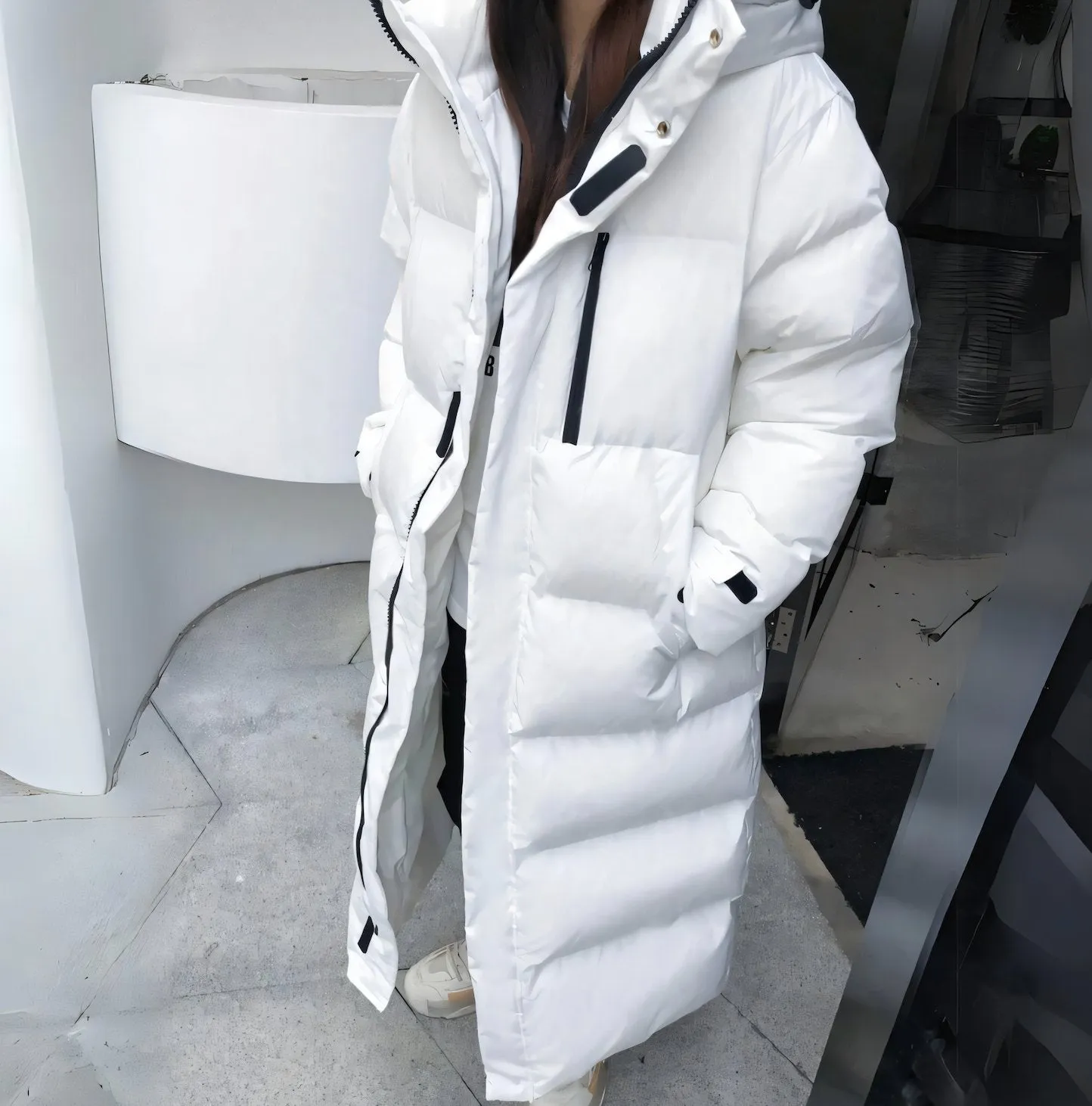 Long Black Puffer Coat