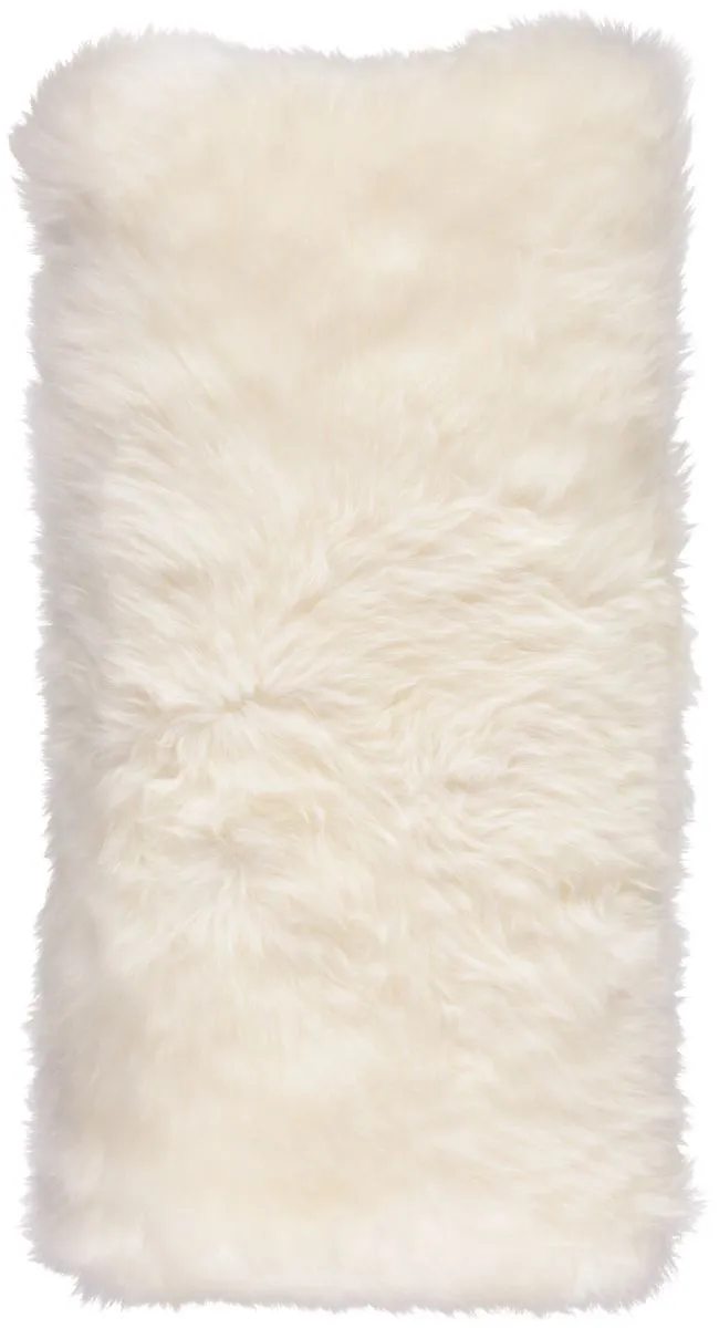 Long-Wool Sheepskin Cushion | 28x56 cm