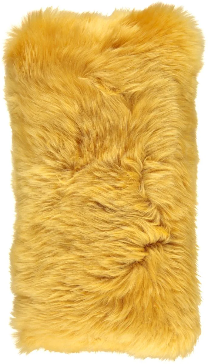 Long-Wool Sheepskin Cushion | 28x56 cm