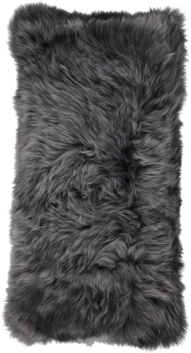 Long-Wool Sheepskin Cushion | 28x56 cm