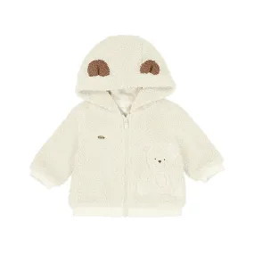 MAY Cream Hooded Bear Teddy Coat