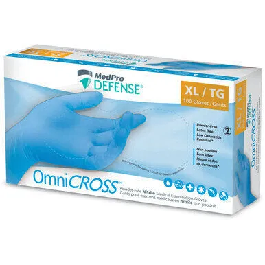 MedPro Defense OmniCROSS Nitrile Powder-Free Exam Gloves