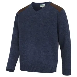 Melrose II Hunting V-Neck Pullover - Storm Blue by Hoggs of Fife