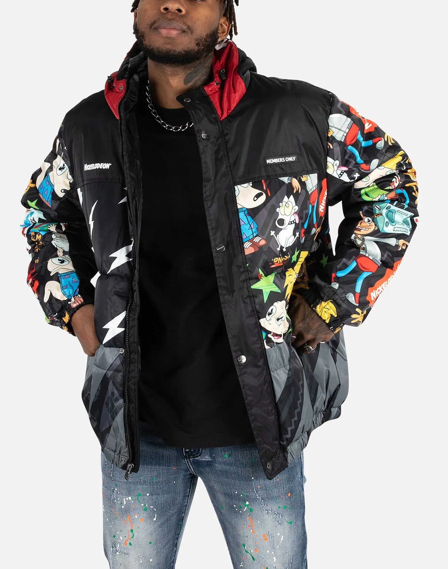 Members Only NICKELODEON MASHUP BLOCK PUFFER JACKET