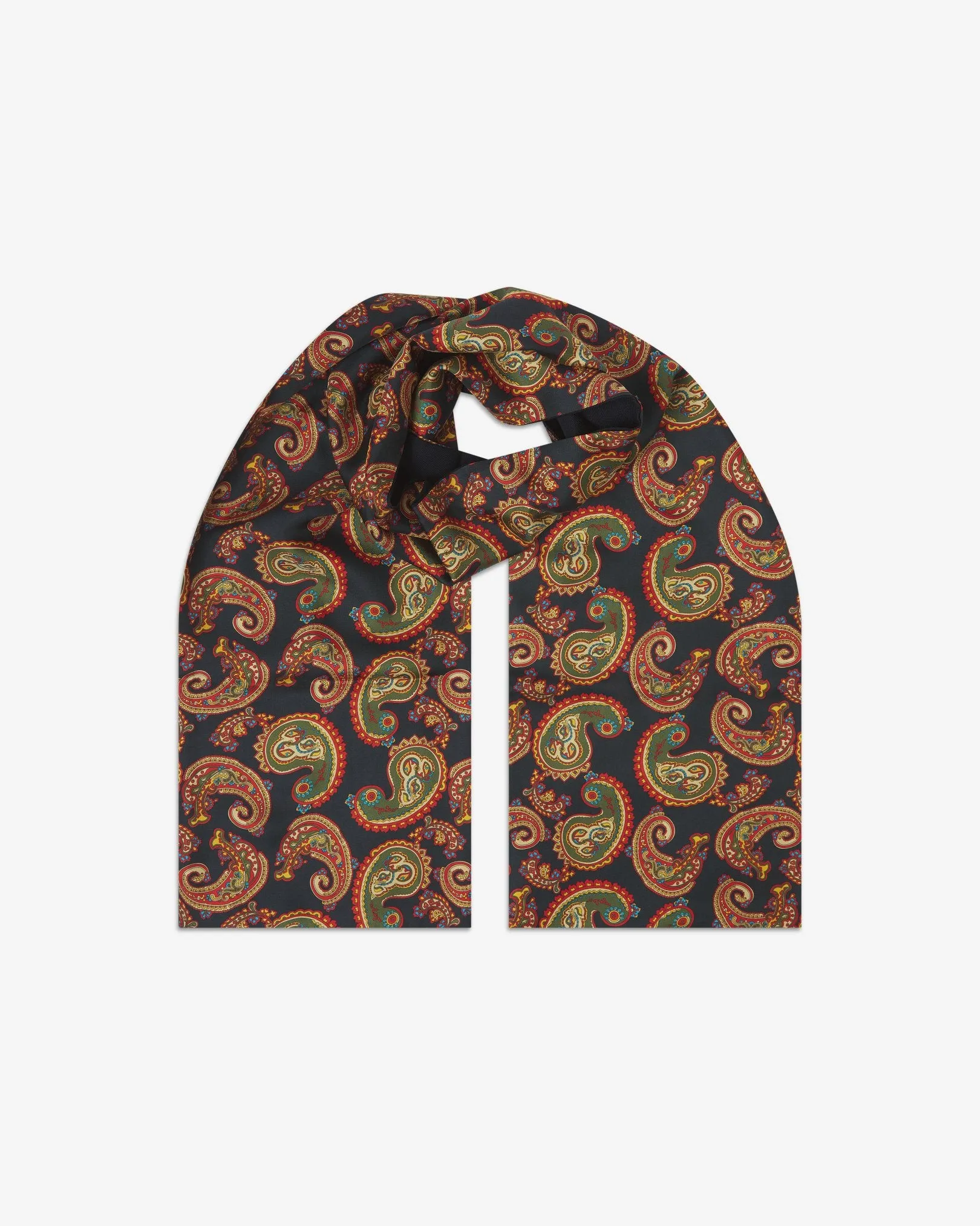 Men's Wool-Backed Silk Dress Scarf in Paisley - The Portland