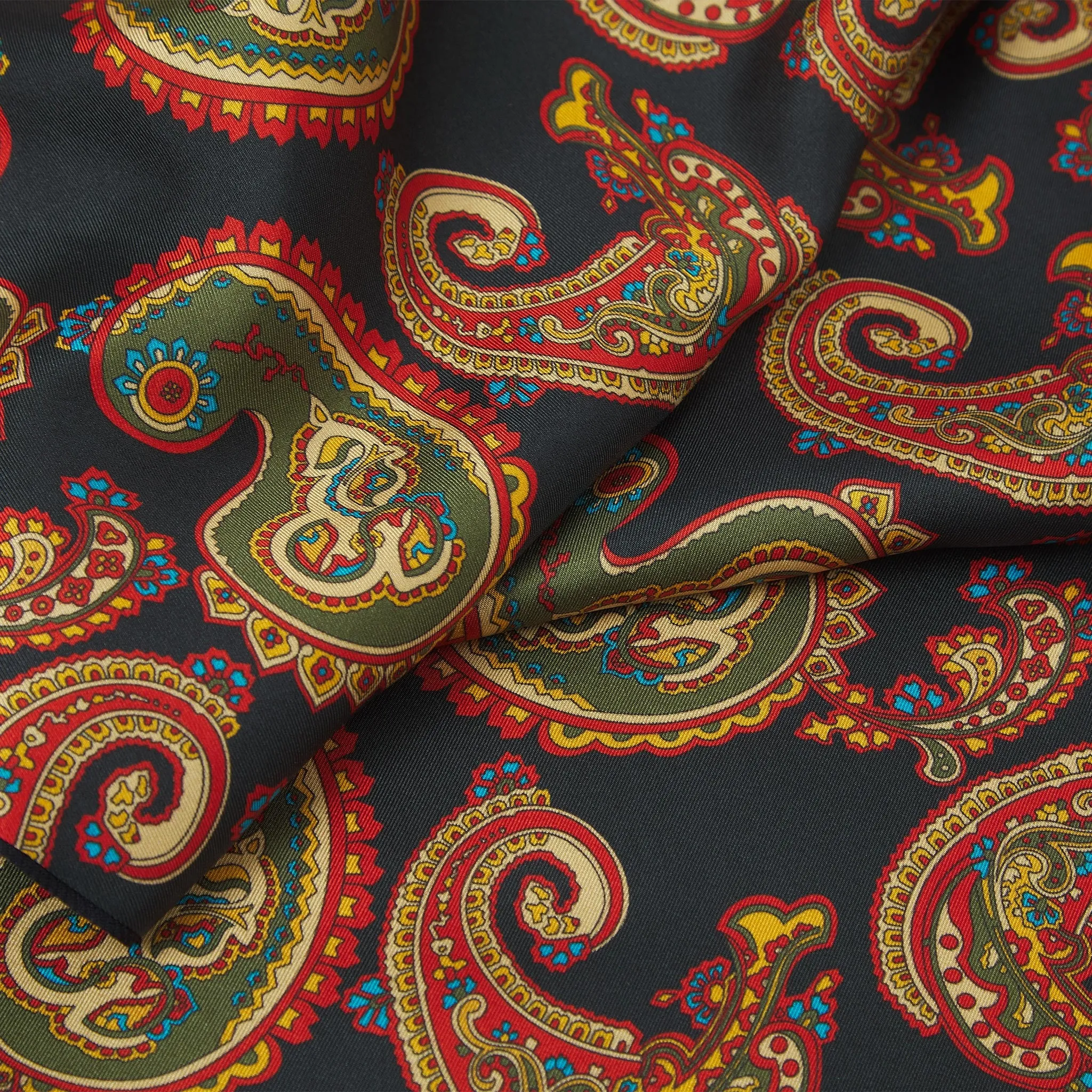 Men's Wool-Backed Silk Dress Scarf in Paisley - The Portland