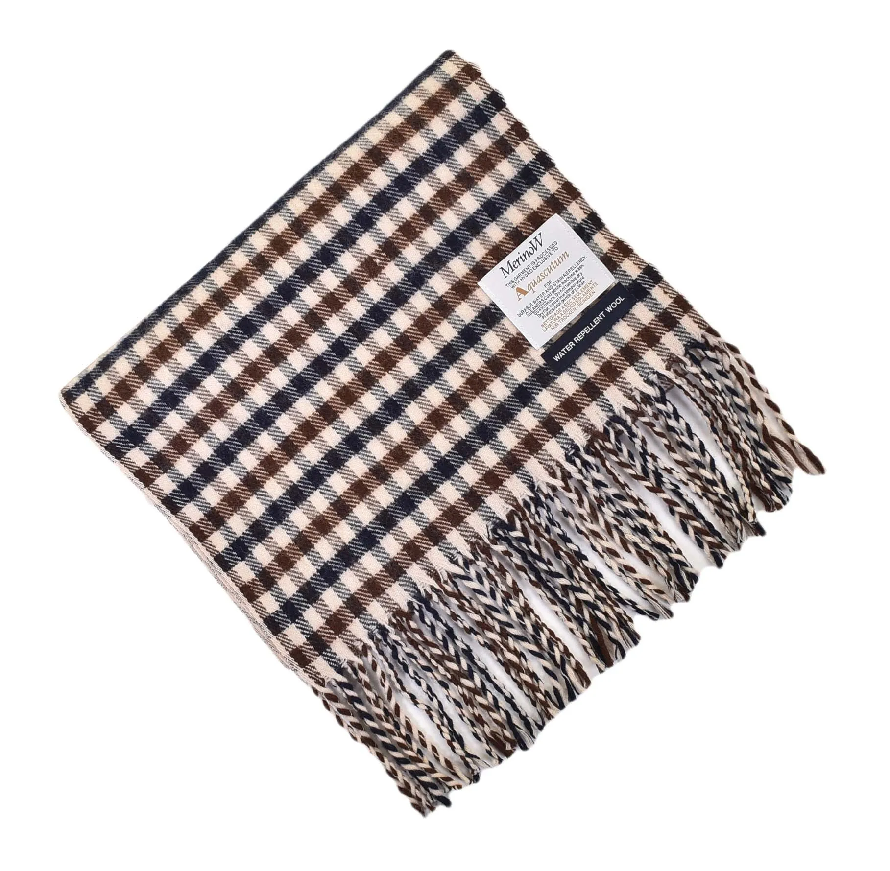 Merino Wool Club Check Scarf