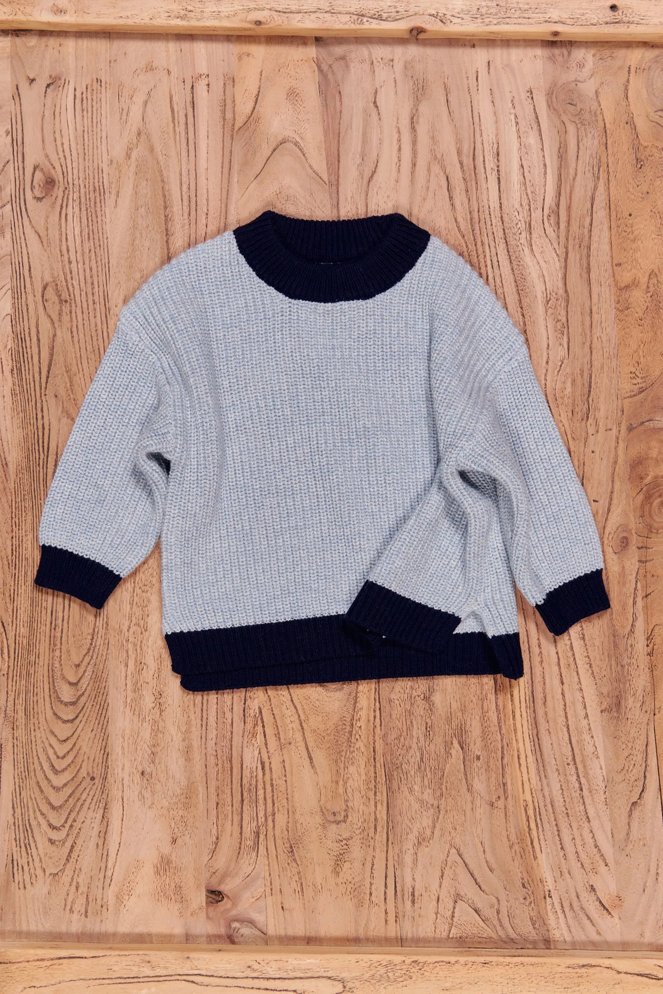 MINI ME SEVEN PULLOVER | Pale Blue   Navy