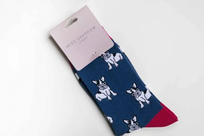 Miss Sparrow Bamboo French Bulldog Socks (2 Colours)