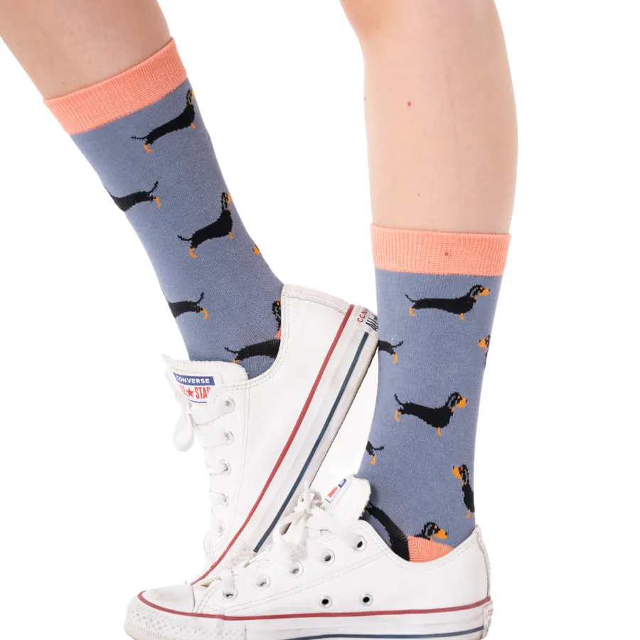 Miss Sparrow Bamboo Little Sausage Dogs Socks (3 Colours)