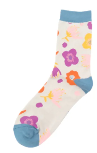 Miss Sparrow Modern Floral Socks (3 Colours)