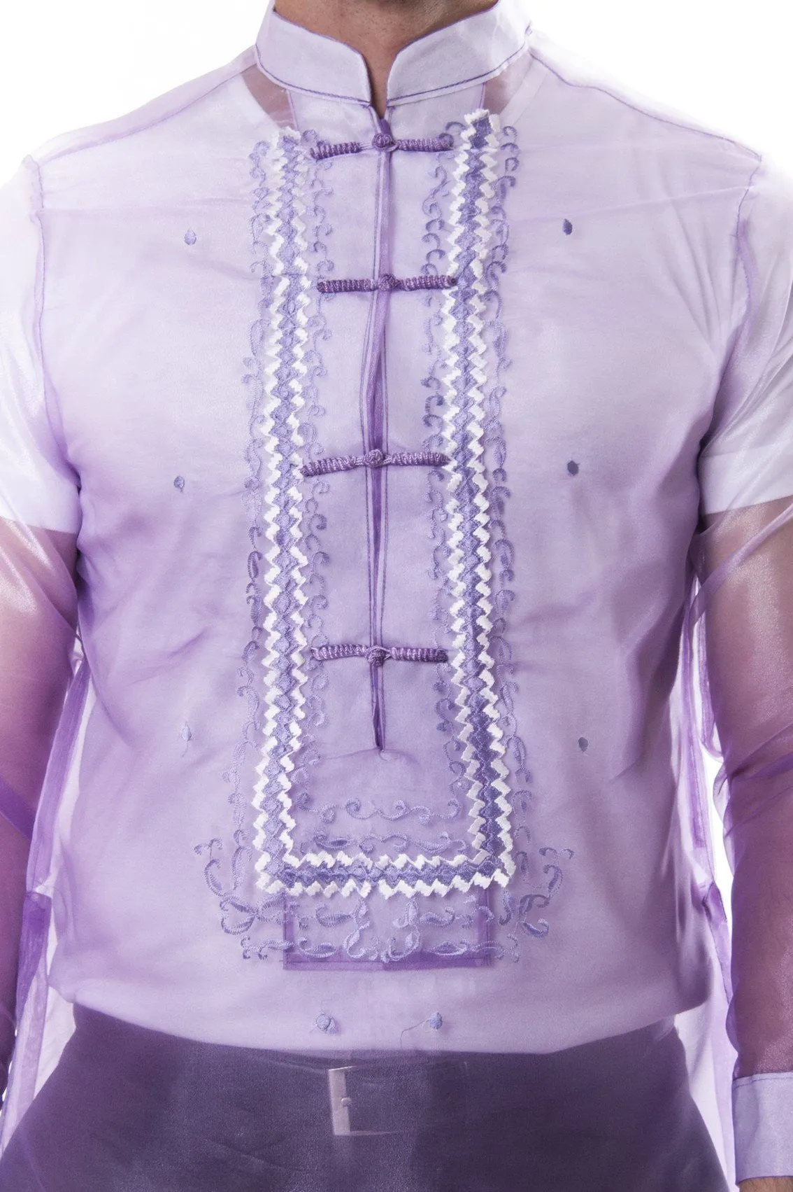 MO16 - Organza Barong Tagalog Lavender