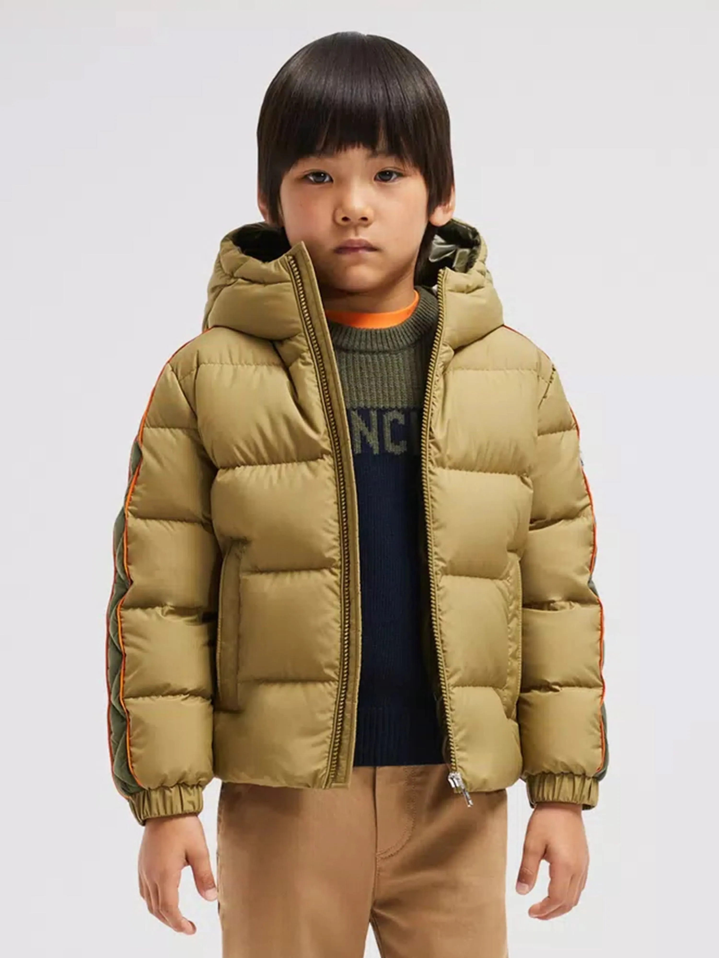 Moncler Enfant Boys Down Padded Benton Jacket in Green