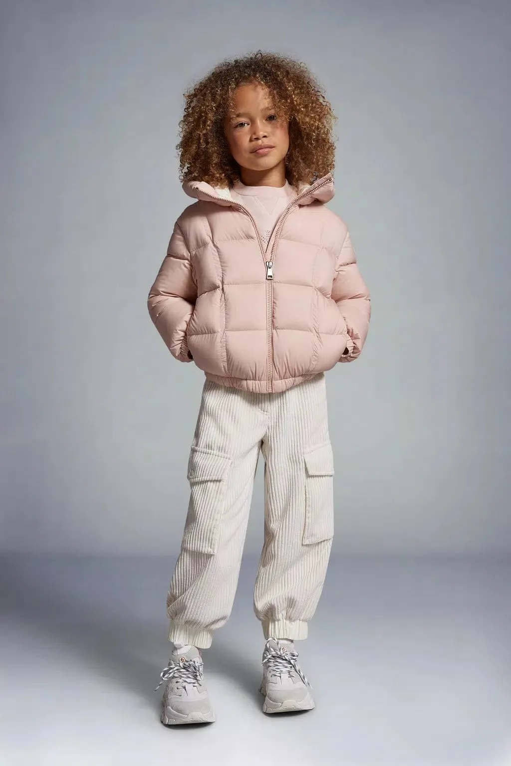 Moncler Enfant Girls Down Padded Ana Jacket in Pink