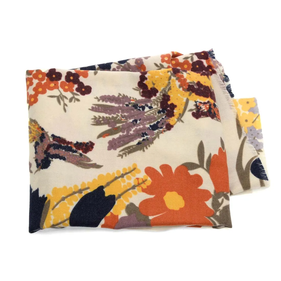 Multi Autumn Flutter Floral Scarf