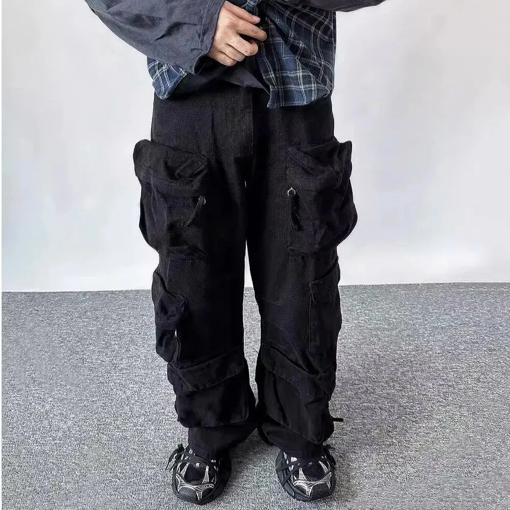 Multi-Pockets Straight Baggy Cargo Pants