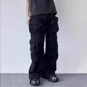 Multi-Pockets Straight Baggy Cargo Pants