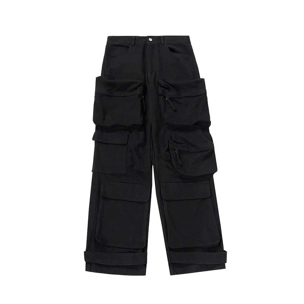 Multi-Pockets Straight Baggy Cargo Pants