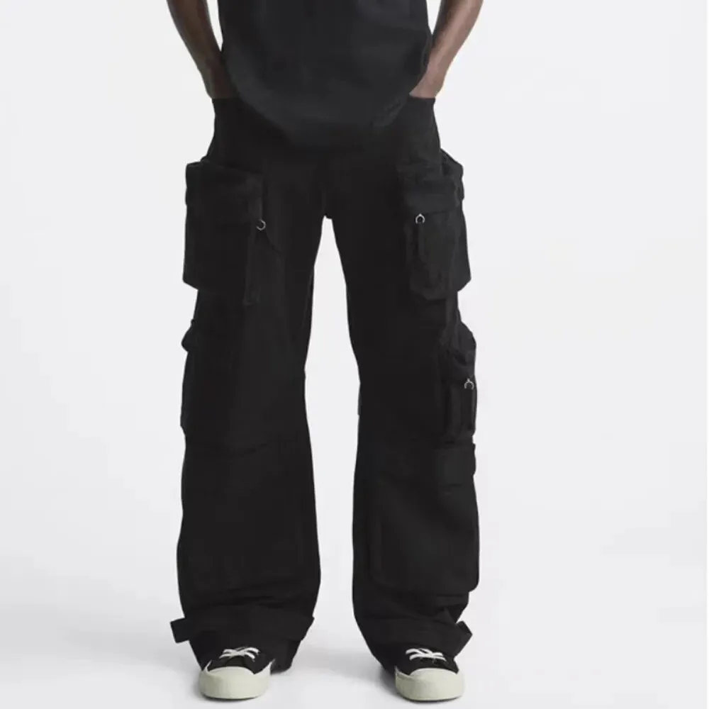 Multi-Pockets Straight Baggy Cargo Pants