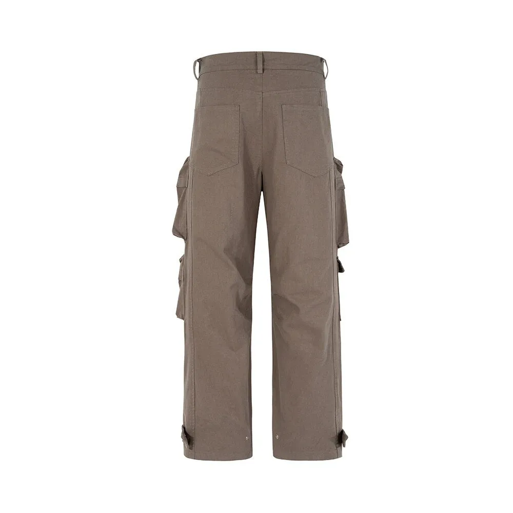 Multi-Pockets Straight Baggy Cargo Pants