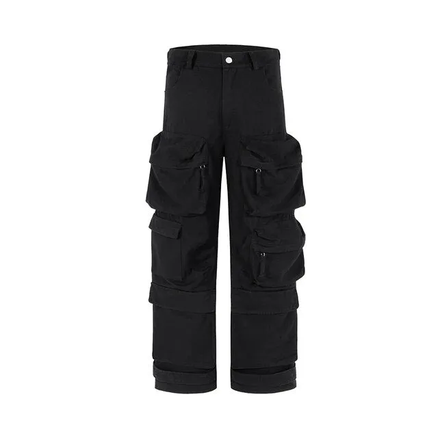 Multi-Pockets Straight Baggy Cargo Pants