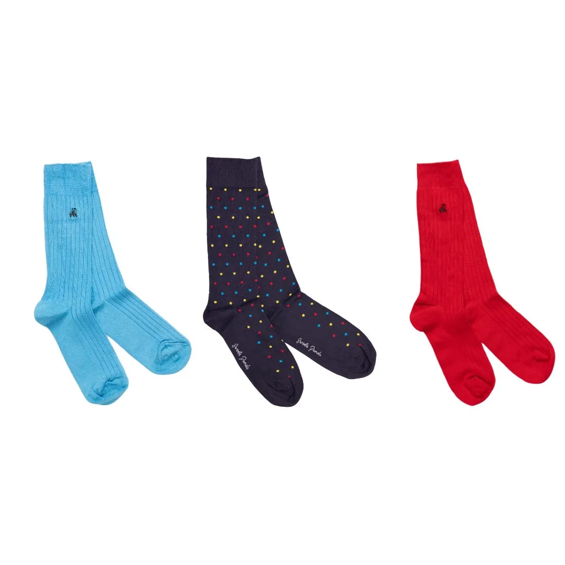 Multi Spot Sock Box - 3 Pairs Bamboo Socks