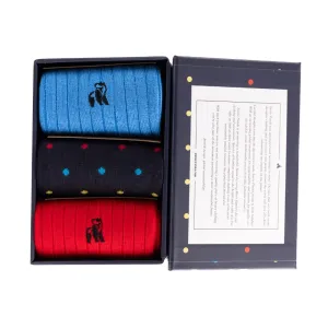 Multi Spot Sock Box - 3 Pairs Bamboo Socks