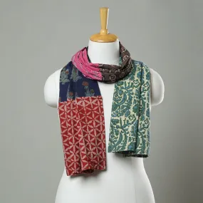 Multicolor - Patchwork Block Printed Cotton Stole 49