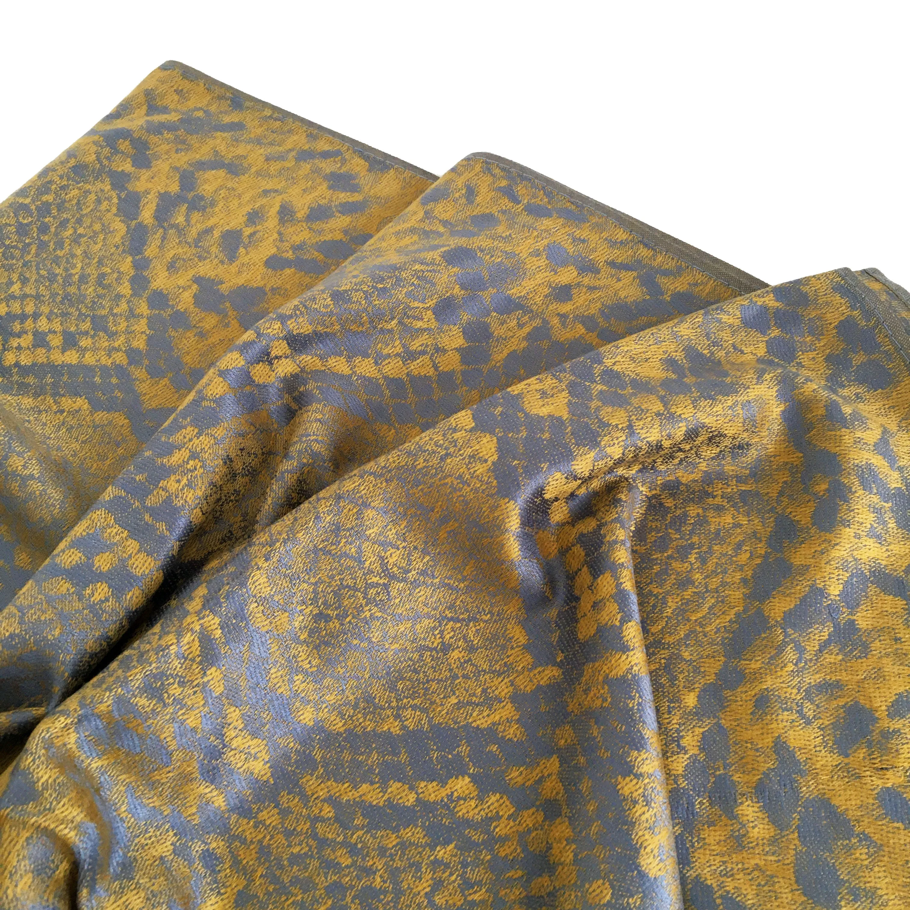 MUSTARD YELLOW LARGE SNAKESKIN PRINT REVERSIBLE PASHMINA SHAWL SCARF