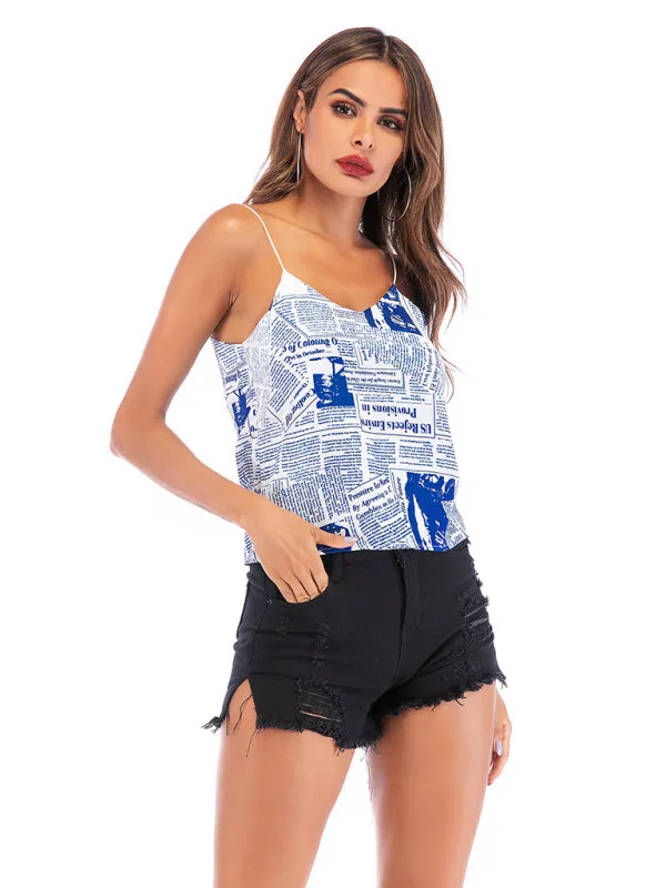 New fashion women's printed camisole