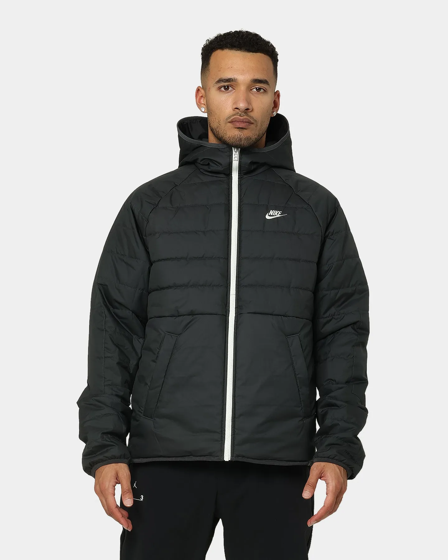 Nike Sportswear Therma-FIT Legacy Reversible Hooded Jacket Black/Dark Smoke