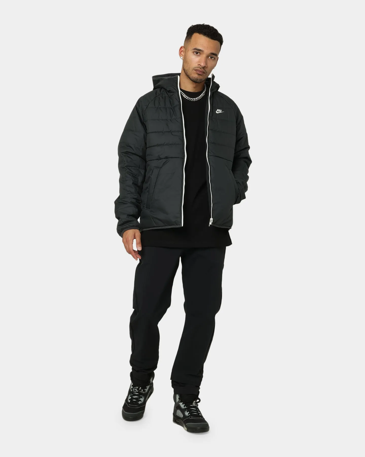 Nike Sportswear Therma-FIT Legacy Reversible Hooded Jacket Black/Dark Smoke