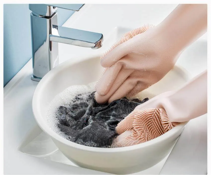 Non-Slip Magic Silicone Cleaning Gloves