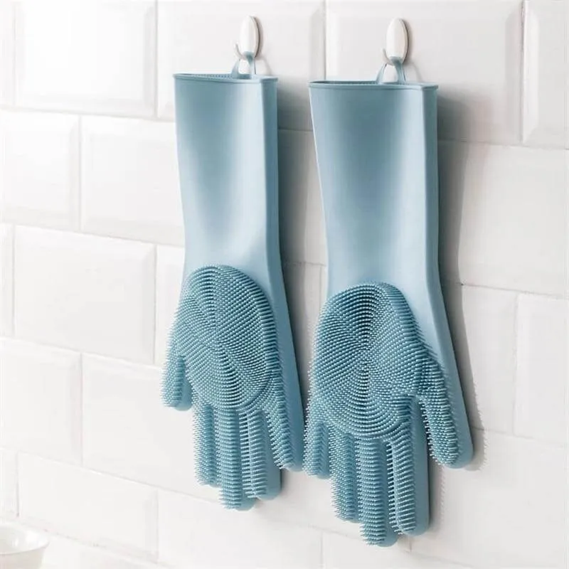 Non-Slip Magic Silicone Cleaning Gloves