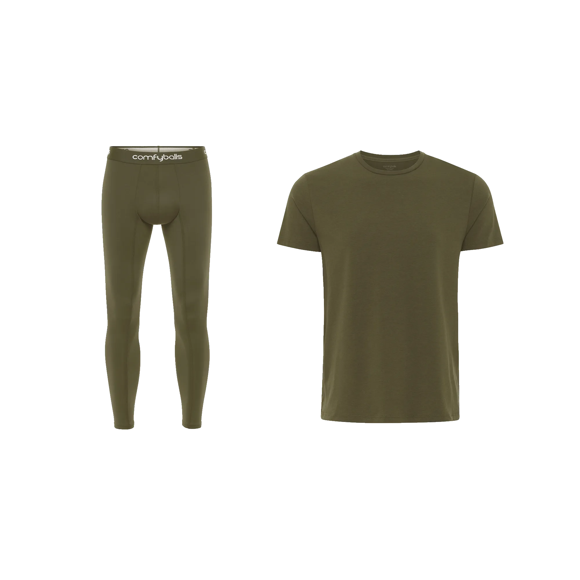 Olive Green Long John & Tee Bundle