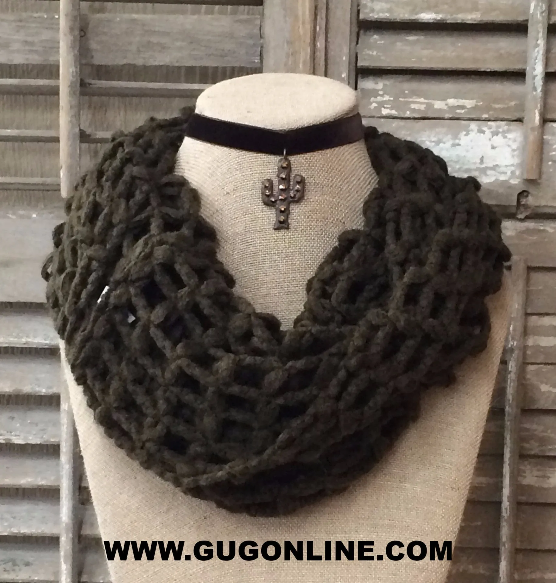 Olive Infinity Scarf