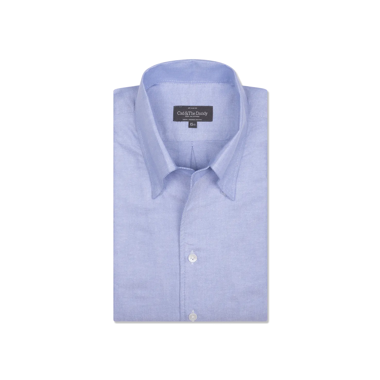 One Piece Button Down Shirt in Pale Blue Oxford