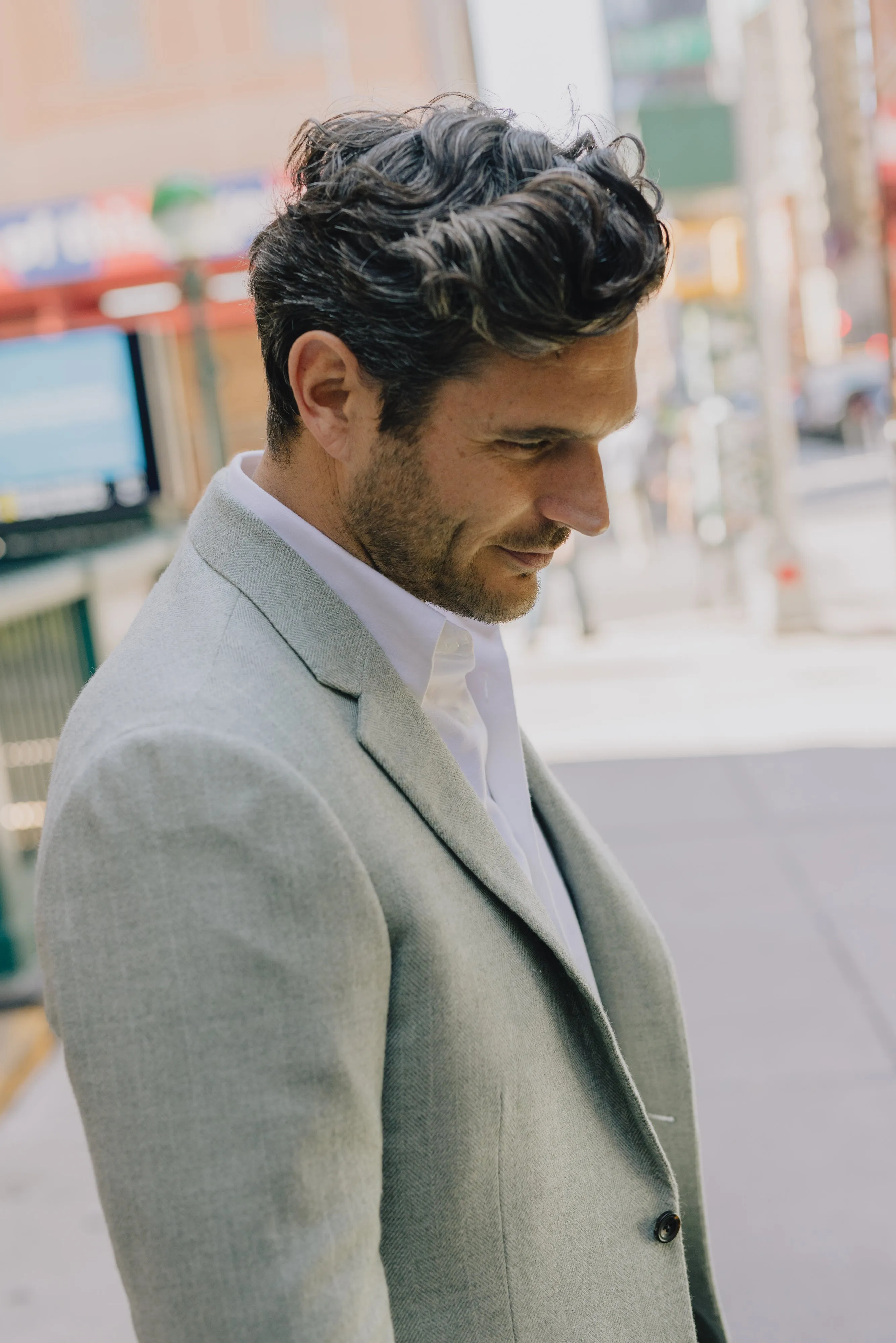 One Piece Button Down Shirt in White Oxford