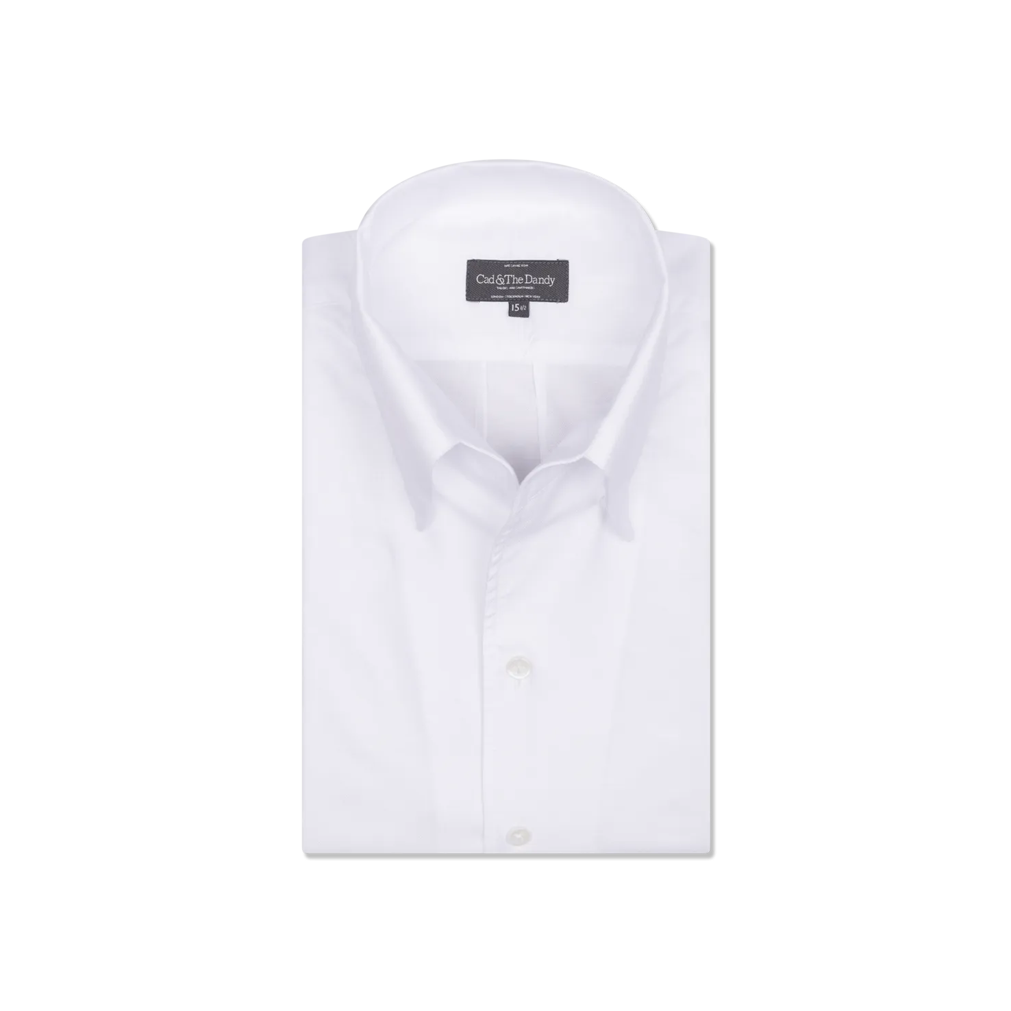 One Piece Button Down Shirt in White Oxford