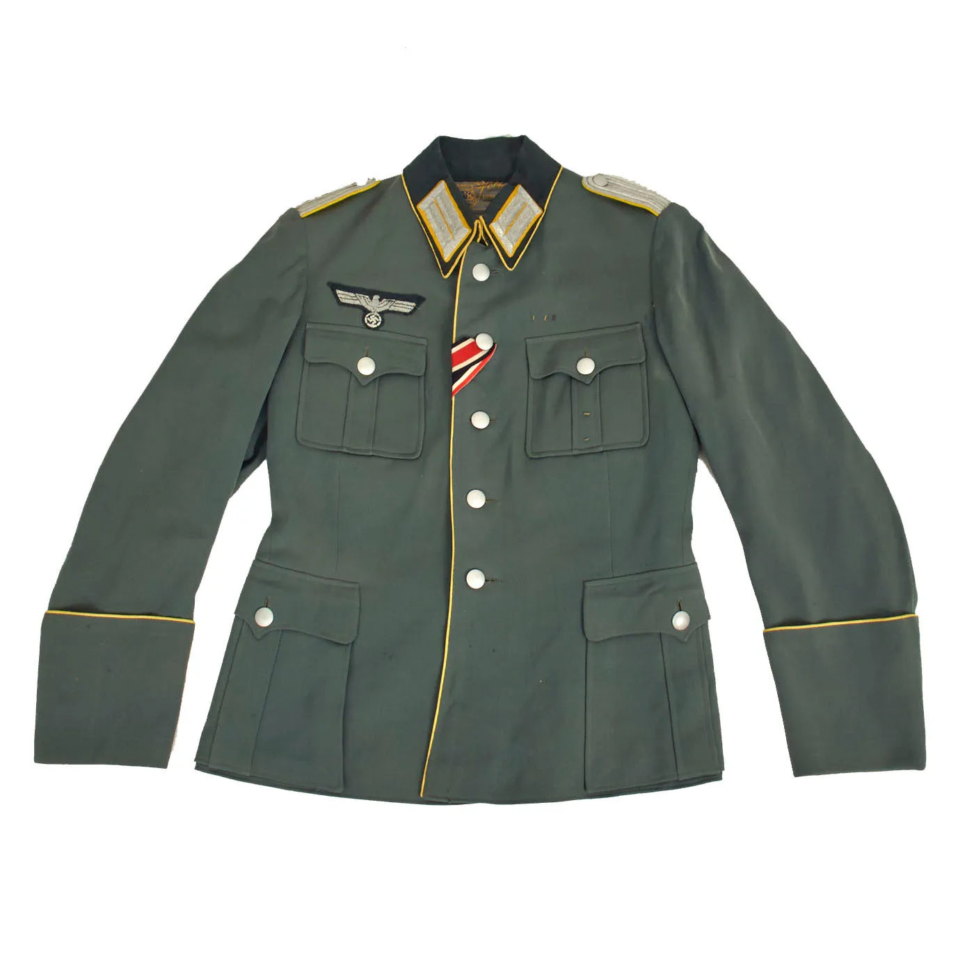 Original German WWII Named Heer Signals Officer Leutnant M36 Dress Tunic - dated 1939